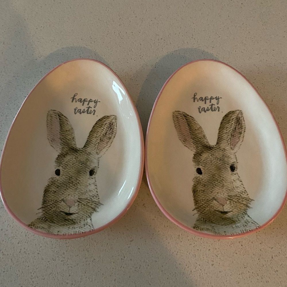 NEW RAE DUNN (2) EASTER OVAL PLATES